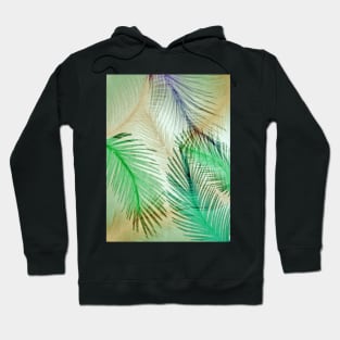 PASTEL FEATHERS TROPICAL PALM DESIGN BEACH POSTER ART PRINT Hoodie